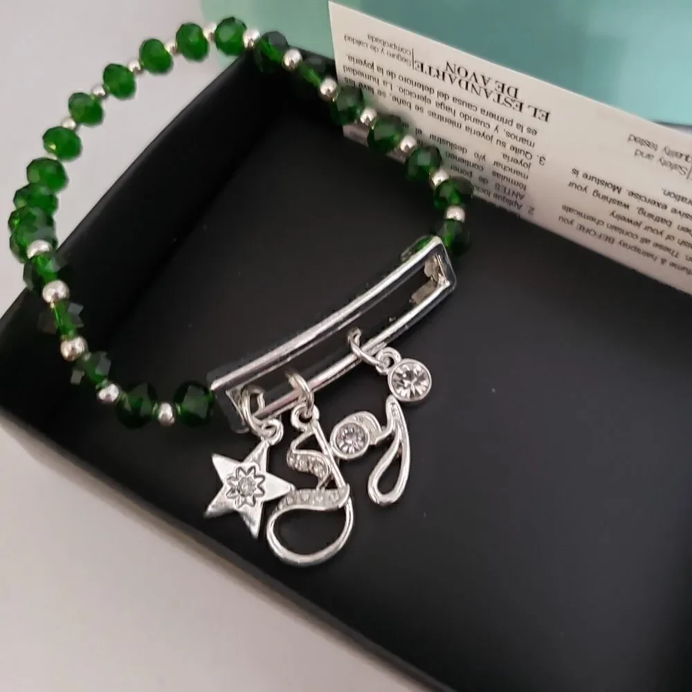 Holiday Cheer Stretch Braclet with JOY Charm